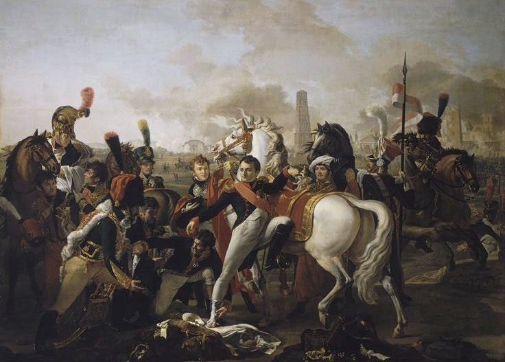 Napoleon Ier, blesse au pied devant Ratisbonne, est soigne par le chirurgien Yvan, 23 avril 1809